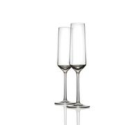 Schott Zwiesel Pure Glassware - Juego de 2 copas de vino de cristal Tritan para champán, 215 ml, diseño delgado, aptas para lavavajillas