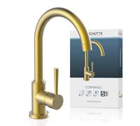 Schuette Grifo de cocina 79167 Cornwall – Giratorio 360°, monomando mezclador – Dorado
