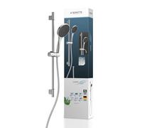 Schütte Capri 64991 - Barra de ducha y alcachofa de ducha con cabezal de ducha ajustable en 3 posiciones, juego de ducha con columna de ducha, cabezal de ducha con manguera y soporte, panel de ducha