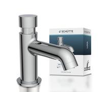 Schütte LIMA 46951 - Grifo de agua fría para el baño, solo para agua fría, válvula de pie con mango de presión