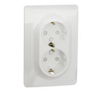 Schuko doble new unica blanco polar schneider