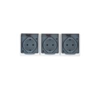 Schuko enchufe triple hermético con solapa HERMES 0326-01