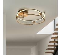 Schuller Valencia Colette Plafón LED, 3 luces, oro rosa EC:EPREL:1035565