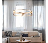 Schuller Valencia Lámpara colgante LED Colette, 3 luces, oro rosa EC:EPREL:1035573