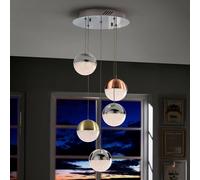 Schuller Valencia Lámpara colgante LED Sphere, multicolor, 5 luces EC:EPREL:1035609