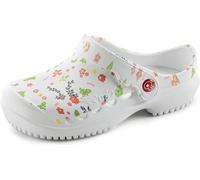 Schu'zz Schuzz señoras zueco zapatos profesionales PROTEC Femme imprimé Liberty sur blanc / white EUR 39