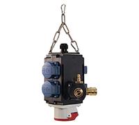 Schwabe MIXO, cubo energético, distribuidor de pared, 4 enchufes con toma de tierra, grado de protección IP44