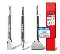 SCHWABENBACH® Juego de cinceles SDS Plus, 3 piezas, 25 mm + 50 mm + cincel puntiagudo, extremadamente robusto, compatible con Bosch Hilti Metabo y martillo perforador, juego de cincel para azulejos