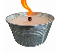 Schwabenfire Vela XXL para exteriores, bola de fuego, 30 cm, rejilla noble, reutilizable, gran vela para exteriores, regalo para mujeres, regalo de cumpleaños para mujeres, velas grandes al aire libre