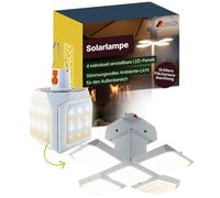 Schwaiger 2in1 Linterna Solar LED Recargable Exterior IP44 5 Luces USB-C Blanco