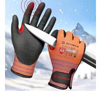 SchwerGuantes de trabajo de invierno para hombres, guantes resistentes al corte ANSI A9 para protección extrema, guantes de congelación con super agarre, aislamiento térmico, sin PFAS(1pair,L)