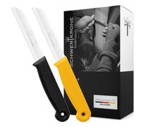 Schwertkrone® Cuchillo pelador de tomate con filo ondulado, fabricado en Solingen, Alemania, cuchillo de cocina pequeño y afilado, cuchillo multiusos (hoja: 8,5 cm)