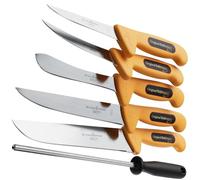 Schwertkrone Solingen - Juego de Cuchillos de Carnicero (6 Unidades) Con Cuchillo de Deshuesado