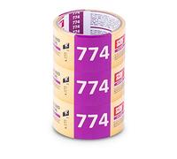 Scley Cinta adhesiva doble cara 3x 48 mm x 5 m serie 774. Fijación para moquetas y uso universal en vidrio, plástico, madera o metal. Alta adherencia para montajes rápidos y seguros.