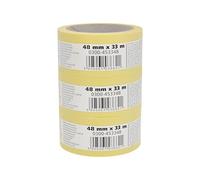 Scley cinta de pintor, cinta carrocero ancho 48mm, eslora 33m, 3 piezas, Cinta de carrocero amarillo, masking tape Serie *545*, A0303-450148