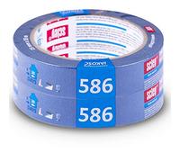 Scley - Pack de 2 Cintas de Carrocero Pintura 25 mm x 33 m - Serie 586 - Cinta Papel Resistente a Desgarros, Cinta de Enmascarar Para Pintores, Adhesión Media, Adhesivo Acrílico