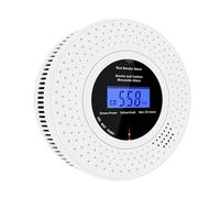 Scondaor Detector Combinado de Humo y CO, Detector de Humo de Monóxido de Carbono Independiente, Alarma de Humo con Batería AA Reemplazable, Alarma de Humo y CO, Botón de Prueba, 1 Pieza