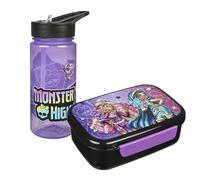 Scooli - Set de Regalo de vajilla Infantil Monster High - Set Compuesto por Fiambrera y biberón - Ideal para el Colegio o la guardería - a Partir de 4 años - de plástico - sin BPA