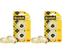 Scotch 136R2N Cinta Adhesiva de Doble Cara, Paquete de Recambio, 2 Rollos de 12 mm נ6,3 m, Incolora (Paquete de 2)