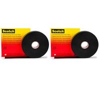 Scotch 3M HT002001309 23 Cinta Eléctrica Autosoldable de Goma, 19 mm x 9.15 m, 1 Rollo, Negro (Paquete de 2)