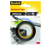 Scotch 4401BLA - Cinta eléctrica aislante, 10 m x 15 mm, color negro, 1 unidad