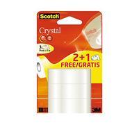 Scotch 6-1915P3 Klebeband Promoción 3 Rolle Crystal kristallklar, 19 mm x 15 m