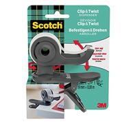 Scotch Klebstoffe Dispensador de cinta adhesiva C19-CLIP-CG-EMEA metal y plástico 19 mm gris