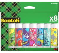 Scotch Barra de Adhesivo Permanente, 8 Barras de 8g - Para Uso Adhesivo para el Colegio, el Hogar y la Oficina - Sin Disolvente, Lavable