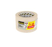 Scotch basic - cinta de enmascarar, 24 mm x 50 m, 3 unidades/paquete