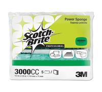 Scotch-Brite 3000CC Power Sponge, verde azulado, 2 4/5 x 4 1/2, paquete de 5