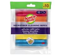 Scotch-Brite Bayetas de Microfibra de Limpieza Básica, Colores Variados, Pack de 10