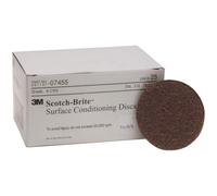 Scotch-Brite Disco de acondicionamiento de superficie, gancho y bucle de fijación, óxido de aluminio (múltiples tipos de grano/tamaños), 7, 10