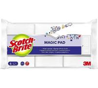 Scotch-Brite Esponja Mágica de Limpieza, Paquete Económico de 6 Esponjas, Borrador Mágico, Elimina Las Manchas de Paredes, Zapatos, Fregaderos y Más sin Productos Químicos