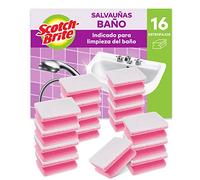Scotch-Brite Esponja para baño, 16 unidades - Limpieza suave de superficies de baño delicadas como vidrio, cromados y cerámica