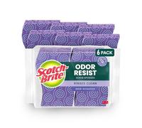 Scotch-Brite Esponjas para Limpiar la Cocina, el baño y el hogar, esponjas antiarañazos, seguras para Utensilios de Cocina antiadherentes, 6 esponjas para Frotar