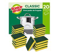 Scotch-Brite Estropajo clásico, 20 unidades - estropajo duradero que elimina fácilmente la grasa y restos de comida quemados
