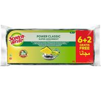 Scotch-Brite Estropajo Clásico de Cocina - Pack de 6+2 Gratis - Esponja Multiusos para el día a día - No Raya, para Ollas, Sartenes y Limpieza Intensiva