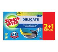 Scotch-Brite Estropajo Fibra Azul Delicate Pack 3