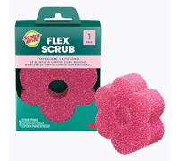 Scotch-Brite Flex Scrub, Esponja para Fregar, No Raya con Forma Flexible - Estropajo Rosa Multiuso para Cocina, Baño y Limpieza del Hogar, Lavable