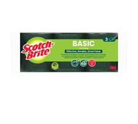 Scotch-brite pack de 3 estropajos de fibra verde - color verde oscuro