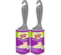 Scotch-Brite Rodillo Quitapelusas para Pelo de Mascotas con Poder Adhesivo Adicional - Extra Pegajoso (Paquete de 2)