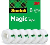 Scotch Cinta Adhesiva de Doble Cara - 1 Rollo de 12 mm x 22,8 m, Transparente - Adhesivo Permanente por Ambas Caras - Fuerte, Duradera y Segura para Fotos