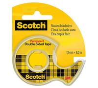 Scotch cinta adhesiva de doble cara en dispensador 12mmx6.3m - adhesivo permanente - multiples usos - practico dispensador - 7100150066