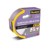 Scotch - Cinta adhesiva de pintura premium para superficies delicadas, 36 mm x 41 m, cinta adhesiva para trabajos de pintura y decoración del interior, papel compuesto de materiales al 99% orgánicos