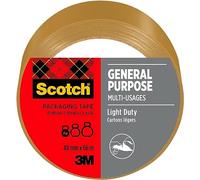 Scotch cinta adhesiva de uso general, marrón, 48 mm x 66 m, 1 rollo/p