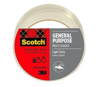 Scotch Cinta Adhesiva de Uso General, Transparente, 48 mm x 66 m, 1 Rollo/Paquete - de Calidad para Cerrar Cajas, Cartones y Paquetes