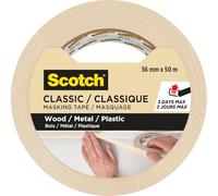 Scotch Cinta de enmascarar clásica, 36 mm x 50 m