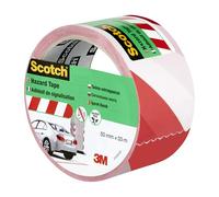 Scotch Cinta de marcaje 4705, 50 mm x 33 m, Blanco/Rojo, 1 Rollo