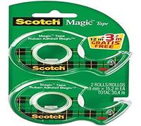 Scotch Cinta Mágica - 6 Rollos de 19 mm x 33 m - Cinta Adhesiva de Uso General para Reparación, Etiquetado y Sellado de Paquetes y Documentos