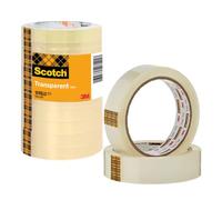 Scotch Cinta Transparente - 10 Rollos de 15mm × 66m - Cinta Adhesiva para Uso General para el Colegio, el Hogar y la Oficina